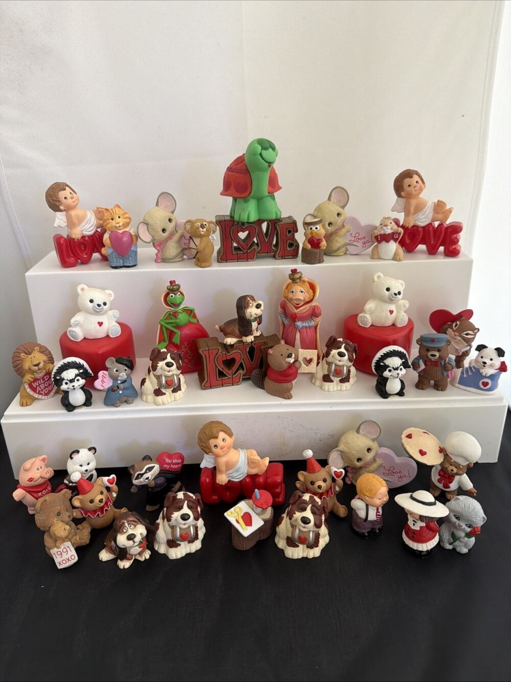Huge Vintage Hallmark Merry Miniatures Lot of 44 - 1980s Valentine Muppets, Rare